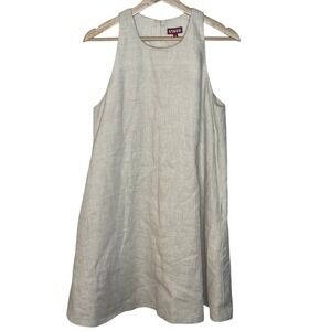 Staud Serafina Mini Dress‎ in Cream 100%Linen  Size M